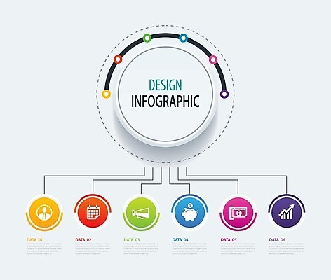 EPS 해외이미지 디자인 일러스트 비즈니스 통신 사람없음 인포그래픽 정보 원형 연결 엘리먼트 타임라인 해외일러스트 도형 파일형식 벡터 이미지허브