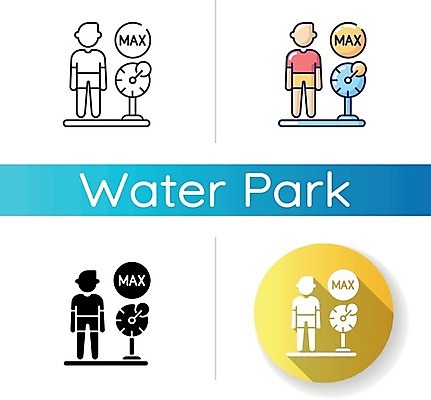 EPS 해외이미지 일러스트 사람모양 사람없음 세트 원형 체중계 워터파크 해외일러스트 모양 도형 수영장 파일형식 벡터 이미지허브