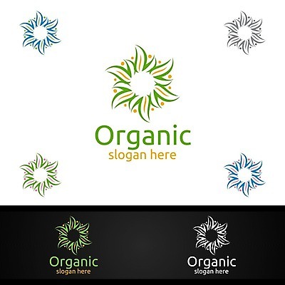 EPS 해외이미지 디자인 잎 꽃무늬 사람없음 심볼 에코 유기농 바이오 브랜딩 해외일러스트 식물 웰빙 꽃 무늬 환경 파일형식 벡터 이미지허브