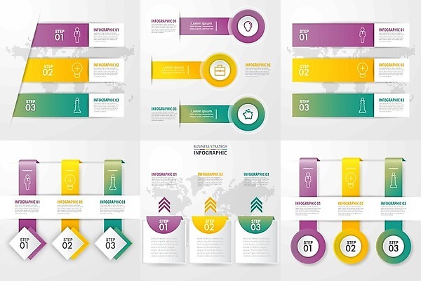 EPS 해외이미지 지도 일러스트 아이디어 사람없음 세트 글로벌 인포그래픽 해외일러스트 컨셉 파일형식 벡터 이미지허브