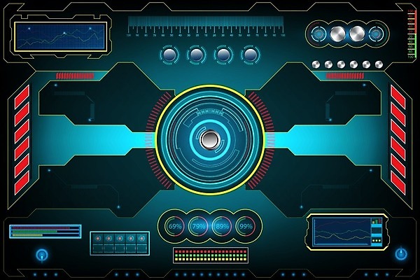 EPS 해외이미지 디자인 선 과학 백그라운드 일러스트 통신 그래프 미래 기술 그래픽 파란색 빛 컴퓨터 금속 디지털 스크린 모니터 자료 인포그래픽 터치 정보 원형 네트워크 연결 사이버 순환 전자 시스템 창살 혁명 UI 계기판 엘리먼트 인공 인터페이스 지능 사용자 AI_인공지능 해외일러스트 도형 컬러 컨셉 모션 재질 전자제품 파일형식 벡터 이미지허브