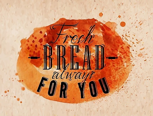 EPS 해외이미지 빵 일러스트 수채화 사람없음 손그림 해외일러스트 음식 파일형식 벡터 이미지허브