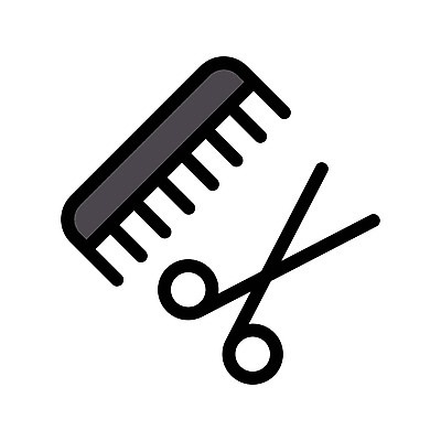 EPS 해외이미지 직업 여자 일러스트 장신구 유행 상점 검은색 스파 붓 머리빗 칼날 미용사 이발 자르기 심볼 서비스 사인 손질 몸단장 돌봄 이발사 스타일 해외일러스트 컬러 모션 사람 미용용품 파일형식 벡터 이미지허브