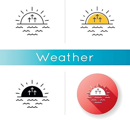 EPS 해외이미지 화살표 바다 일러스트 날씨 사람없음 세트 태양 일몰 원형 해외일러스트 자연요소 도형 노을 파일형식 벡터 이미지허브