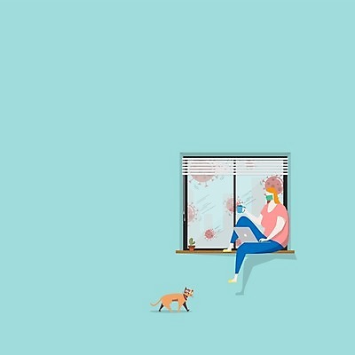 EPS 해외이미지 직업 인터넷 일러스트 회사 비즈니스 통신 주택 직장 사람 사무실 디지털 업무 직장인 작업실 질병 연결 토론 종업원 동료 상담 번짐 전염 멀리 온라인 동영상 소통 고립 셀프 프리랜서 가상 해외일러스트 컨셉 의학 관계 건물 작업 감염 파일형식 벡터 효과 이미지허브