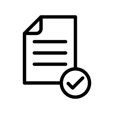 EPS 해외이미지 디자인 종이 일러스트 비즈니스 성공 사무실 라벨 검은색 플랫 심볼 계약 체크 확인 흔적 사인 서식 문서 파일 심플 페이지 고립 서류판 설문지 체크리스트 목차 해외일러스트 컬러 컨셉 프레임 사무용품 파일형식 벡터 문구용품 오브젝트 이미지허브