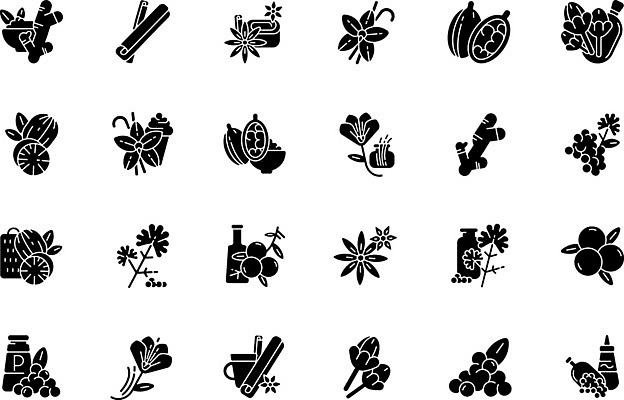 EPS 해외이미지 클립아트 그릇 디자인 실루엣 음식 컨셉 일러스트 요리 씨앗 동양인 세트 픽토그램 주방 검은색 웹 양념 조미료 플랫 고수 인도인 수집 머스터드 허브 가득함 심볼 유기농 심플 팩 생강 내추럴 고립 고체 바닐라 사프란 상형문자 시나몬 엘리먼트 항목 향나무 활자 해외일러스트 외국인 나무 식물 문자 식기 웰빙 컬러 인터넷 채소 촬영기법 인종 화장품 소스_음식 향신료 향미료 활자판 파일형식 벡터 이미지허브