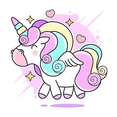 EPS 해외이미지 동물캐릭터 일러스트 사람없음 컬러풀 유니콘 해외일러스트 일러캐릭터 동물 캐릭터 컬러 파일형식 벡터 이미지허브