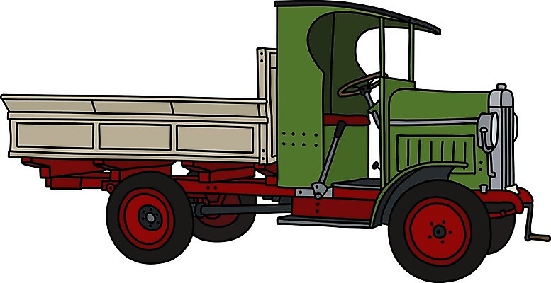 EPS 해외이미지 일러스트 자동차 사람없음 빈티지 클래식 복고 화물트럭 클래식카 해외일러스트 육상교통 컨셉 승용차 트럭 파일형식 벡터 이미지허브