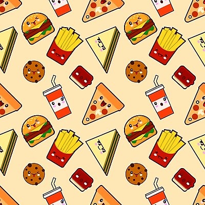 EPS 해외이미지 음료 패턴 일러스트 샌드위치 사람없음 쿠키 감자튀김 햄버거 음식캐릭터 베이지색 피자조각 해외일러스트 일러캐릭터 캐릭터 음식 컬러 조각 무늬 디저트 감자 피자 패스트푸드 튀김 파일형식 벡터 이미지허브