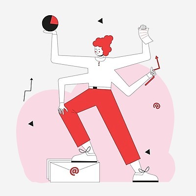 EPS 해외이미지 전신 여자 일러스트 그래프 한명 서기 들기 성인 이메일 문서 바쁨 밟기 성인여자한명만 해외일러스트 1 모션 사람 여자한명만 성인여자만 파일형식 벡터 이미지허브