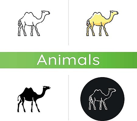 EPS 해외이미지 여러마리 일러스트 사람없음 세트 원형 낙타 해외일러스트 도형 다수 포유류 파일형식 벡터 이미지허브