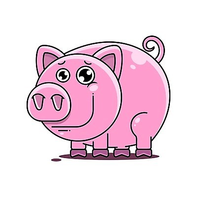 EPS 해외이미지 동물캐릭터 일러스트 사람없음 돼지 해외일러스트 일러캐릭터 동물 캐릭터 포유류 파일형식 벡터 이미지허브