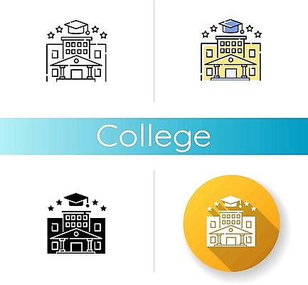 EPS 해외이미지 별 일러스트 학사모 사람없음 세트 원형 대학교 해외일러스트 자연요소 도형 모자_잡화 졸업 학교 파일형식 벡터 이미지허브