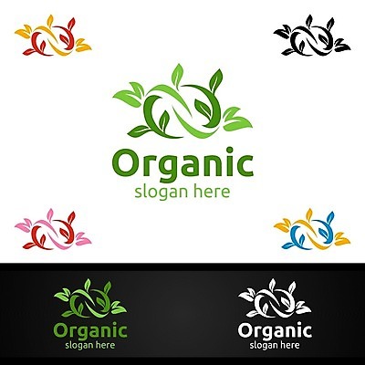 EPS 해외이미지 식물 디자인 줄기 잎 사람없음 심볼 에코 유기농 바이오 브랜딩 해외일러스트 웰빙 환경 파일형식 벡터 이미지허브