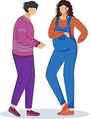 EPS 해외이미지 전신 라이프스타일 부부 여자 남자 허리손 일러스트 엄마 함께함 서기 성인 두명 부모 임산부 임신 아빠 감싸기 얼굴없음 성인만 해외일러스트 커플 포즈 컨셉 가족 모션 사람 생활 파일형식 벡터 이미지허브