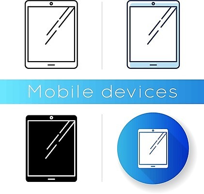 EPS 해외이미지 일러스트 모바일 사람없음 세트 태블릿 원형 해외일러스트 도형 전자제품 스마트기기 파일형식 벡터 이미지허브