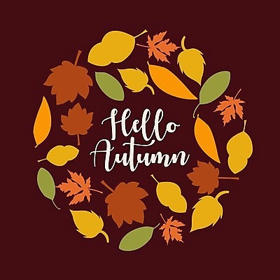 EPS 해외이미지 손글씨 백그라운드 단풍 낙엽 일러스트 나뭇잎 타이포그라피 사람없음 갈색 해외일러스트 문자 컬러 잎 파일형식 벡터 이미지허브