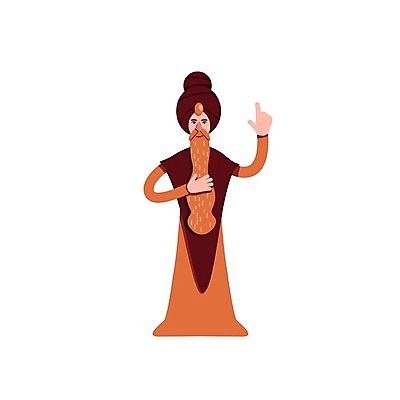 EPS 해외이미지 클립아트 백인 캐릭터 디자인 남자 유럽 40대 50대 일러스트 서기 사람 성인 그래픽 갈색 웹 흰색 플랫 성자 60대 만화 인도인 심플 애니메이션 영웅 고립 세이지 옛날 터번 힌두교 디테일 해외일러스트 일러캐릭터 서양인 외국인 노년 나라 종교 컬러 중년 인터넷 모션 동양인 머리장식 파일형식 벡터 이미지허브