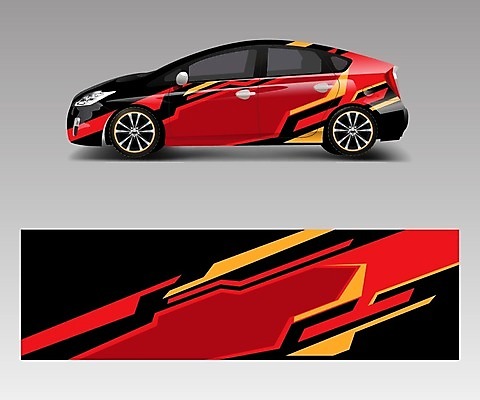 EPS 해외이미지 디자인 백그라운드 일러스트 자동차 추상 사람없음 빨간색 목업 자동차코팅 해외일러스트 육상교통 컬러 무늬 파일형식 벡터 이미지허브