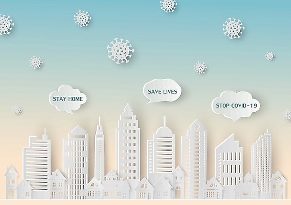 EPS 해외이미지 디자인 배너 포스터 캠페인 백그라운드 컨셉 일러스트 비즈니스 텍스트 주택 건강 안전 건물 그래픽 파란색 약 고층빌딩 펼침 흰색 도시 메시지 바이러스 보호 자르기 심볼 예방 감염 타운 돌봄 전염병 해외일러스트 건축물 컬러 의학 모션 빌딩 질병 파일형식 벡터 이미지허브