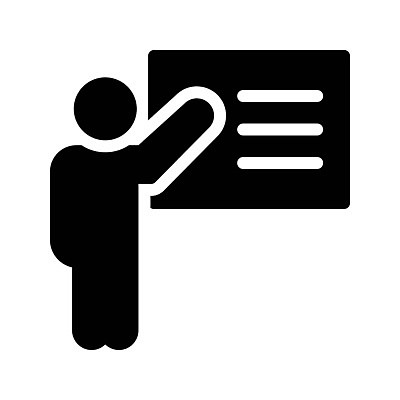 EPS 해외이미지 백그라운드 일러스트 비즈니스 학교 설명 사람 픽토그램 검은색 교사 흰색 비즈니스맨 발표 강의 심볼 사인 그림 클립 심플 고립 세미나 시범 해외일러스트 직업 교육 남자 컬러 모션 직장인 파일형식 벡터 이미지허브