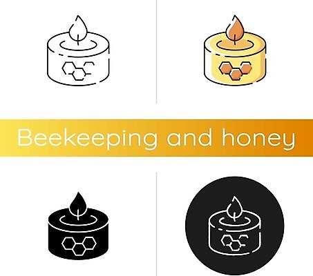 EPS 해외이미지 일러스트 초 사람없음 세트 원형 밀랍 해외일러스트 도형 파일형식 벡터 이미지허브