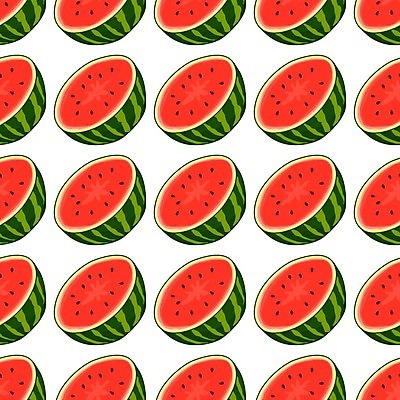 EPS 해외이미지 백그라운드 패턴 일러스트 단면 수박 사람없음 빨간색 해외일러스트 컬러 무늬 과일 파일형식 벡터 이미지허브