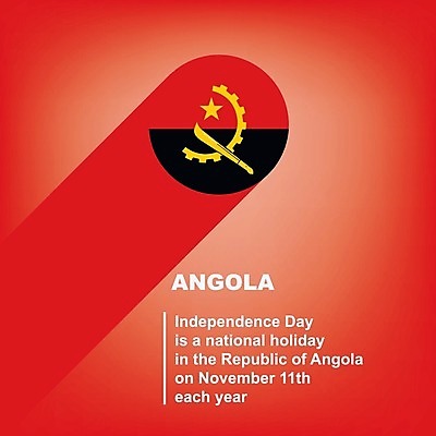 EPS 해외이미지 배너 행복 포스터 일러스트 성공 휴가 이벤트 빨간색 노란색 검은색 자유 정보 달력 깃발 날짜 11월 앙골라 전국 해외일러스트 감정 나라 컬러 컨셉 파일형식 벡터 이미지허브