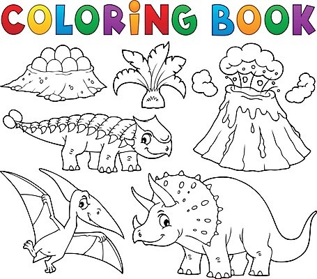 EPS 해외이미지 식물 동물 야생동물 일러스트 파충류 자연 산 미술 책 계란 페인트 그리기 역사 둥지 언덕 공룡 그림 화산 윤곽 용암 멸종 선사시대 동물상 안킬로사우루스 해외일러스트 모션 문화예술 조형물 알 생태계 파일형식 벡터 이미지허브