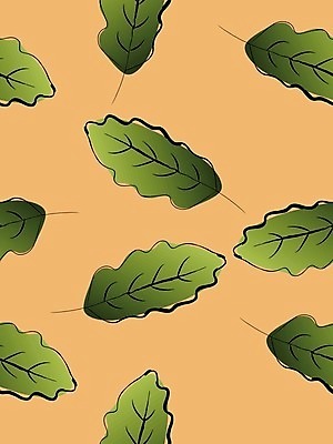 EPS 해외이미지 계절 포스터 백그라운드 잎 패턴 일러스트 미술 초록색 낙서 인쇄 그림 해외일러스트 식물 컬러 무늬 문화예술 파일형식 벡터 이미지허브