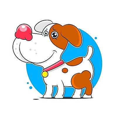 EPS 해외이미지 동물캐릭터 일러스트 사람없음 개 강아지 해외일러스트 일러캐릭터 동물 캐릭터 포유류 반려동물 파일형식 벡터 이미지허브