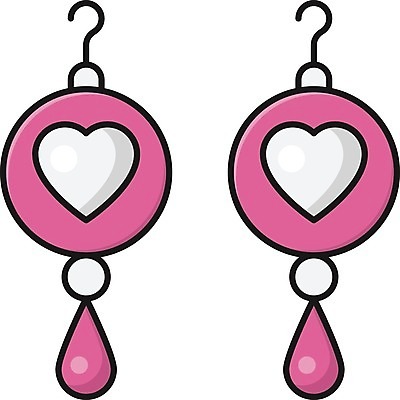 EPS 해외이미지 디자인 선 일러스트 선물 장식 유행 금속 귀걸이 바위 하트 쌍 원형 황금 플랫 우아함 은색 보석 심볼 사인 서식 귀 팬던트 해외일러스트 모양 도형 컬러 컨셉 장신구 재질 신체부위 돌_바위 광석 파일형식 벡터 이미지허브