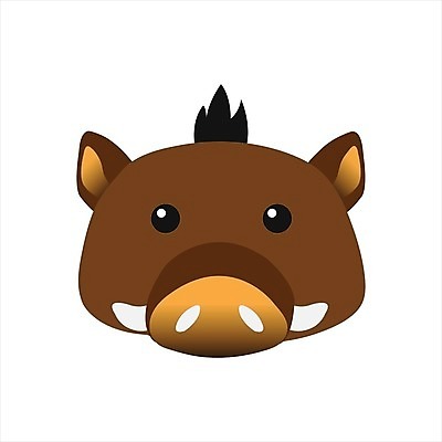 EPS 해외이미지 동물 일러스트 포유류 갈색 돼지 해외일러스트 컬러 파일형식 벡터 이미지허브