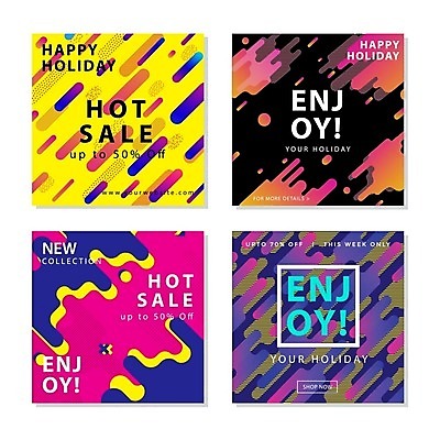 EPS 해외이미지 일러스트 추상 타이포그라피 사람없음 쇼핑 세트 세일 핫세일 멤피스디자인 해외일러스트 문자 디자인 무늬 파일형식 벡터 이미지허브