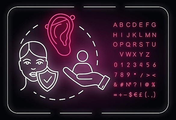 EPS 해외이미지 손 일러스트 사람모양 사람없음 네온 귀 방어벽 해외일러스트 모양 신체부위 파일형식 벡터 이미지허브