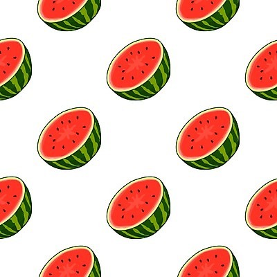 EPS 해외이미지 백그라운드 패턴 일러스트 단면 수박 사람없음 빨간색 해외일러스트 컬러 무늬 과일 파일형식 벡터 이미지허브