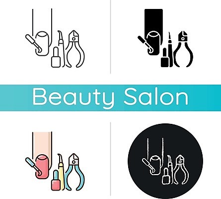EPS 해외이미지 일러스트 사람없음 세트 도구 원형 네일아트 매니큐어 해외일러스트 도형 뷰티 화장품 파일형식 벡터 이미지허브