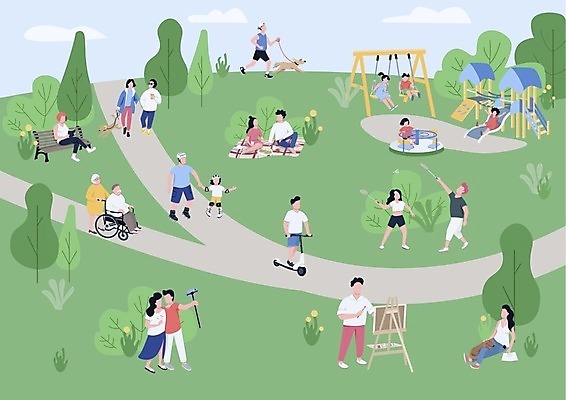 EPS 해외이미지 공원 여자 노년 남자 반려견 어린이 벤치 일러스트 가족 휴식 들기 앉기 소년 잔디 여러명 야외 조깅 걷기 산책 잡기 그리기 롤러블레이드 놀이기구 놀이터 승차 셀프카메라 돗자리 이젤 휠체어 그네 캔버스 배드민턴 목줄 셀카봉 퀵보드 얼굴없음 해외일러스트 식물 공공시설 교통수단 다수 컨셉 의자 관계 모션 놀이 사람 성인 취미 반려동물 운동 구기 사진촬영 미술도구 개 파일형식 벡터 반려용품 이미지허브