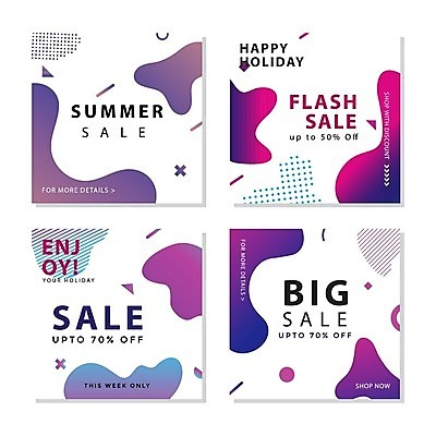 EPS 해외이미지 디자인 일러스트 추상 타이포그라피 사람없음 쇼핑 세트 세일 보라색 흰색 멤피스디자인 해외일러스트 문자 컬러 무늬 파일형식 벡터 이미지허브