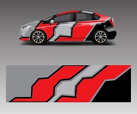 EPS 해외이미지 디자인 백그라운드 일러스트 자동차 추상 사람없음 빨간색 목업 자동차코팅 해외일러스트 육상교통 컬러 무늬 파일형식 벡터 이미지허브