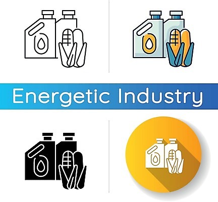 EPS 해외이미지 일러스트 옥수수 사람없음 세트 원형 석유 기름통 바이오에너지 해외일러스트 도형 곡류 통 에너지 파일형식 벡터 이미지허브