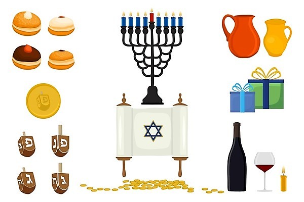 EPS 해외이미지 전통 별 종교 음식 일러스트 유리 디저트 선물 상자 파티 와인 초콜릿 동전 빵집 조끼 도넛 달콤 맛 잼 만화 두루마리 수집 반죽 젤리 유대인 고립 돌리기 어려움 유태교 이스라엘 해외일러스트 자연요소 컨셉 돈 모션 재질 주류 이벤트 상점 외투 소스_음식 서아시아 파일형식 벡터 이미지허브