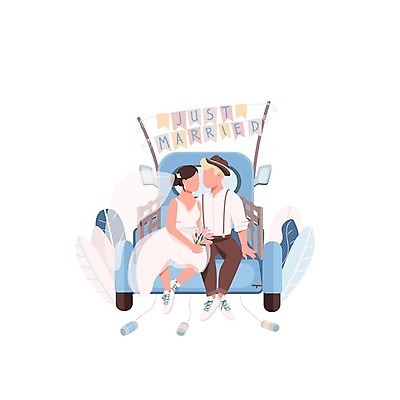 EPS 해외이미지 전신 여자 남자 부케 웨딩드레스 결혼 잎 일러스트 신혼부부 들기 앉기 성인 두명 장식 마주보기 웨딩카 가랜드 신랑신부 얼굴없음 성인만 해외일러스트 식물 부부 드레스 신부_웨딩 꽃다발 신랑 모션 자동차 사람 이벤트 파티용품 신혼 파일형식 벡터 이미지허브