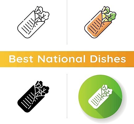 EPS 해외이미지 일러스트 사람없음 세트 원형 케밥 해외일러스트 도형 음식 파일형식 벡터 이미지허브