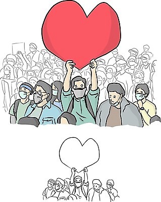 EPS 해외이미지 손 배너 여자 백그라운드 컨셉 일러스트 거리 사랑 가면 사람 평화 자유 하트 낙서 군중 스케치 선거 민주주의 심볼 사인 그림 윤곽 손그림 반대 혁명 고립 스트라이크 운동가 집회 차별 통일 항의 후보 해외일러스트 모양 감정 미술 신체부위 파일형식 벡터 문화예술 이미지허브