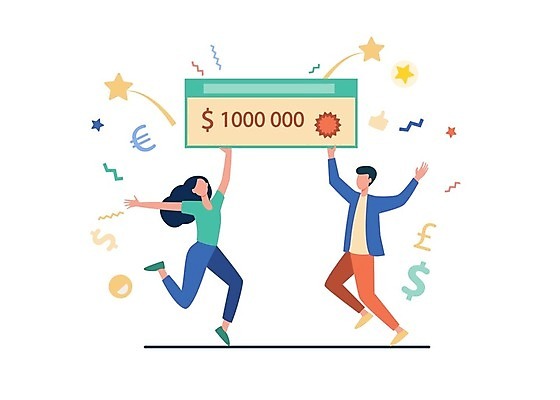 EPS 해외이미지 전신 여자 남자 별 일러스트 들기 성인 두명 달러 점프 만세 유로 우승 상품권 쿠폰 복권 지그재그 성인만 해외일러스트 자연요소 돈 모션 사람 최고 파일형식 벡터 이미지허브