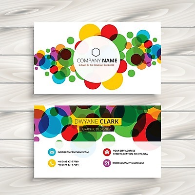 EPS 해외이미지 템플릿 비즈니스 명함 명함템플릿 사람없음 세트 컬러풀 원형 브랜딩 도형 컬러 파일형식 벡터 이미지허브