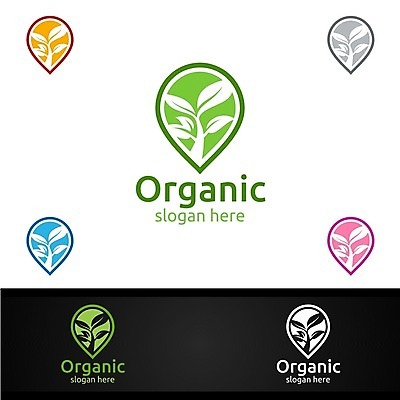 EPS 해외이미지 디자인 잎 사람없음 심볼 에코 유기농 바이오 브랜딩 해외일러스트 식물 웰빙 환경 파일형식 벡터 이미지허브