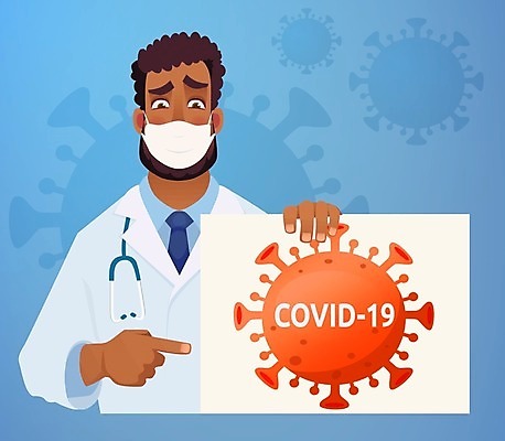 EPS 해외이미지 손 종이 얼굴 일러스트 가면 검은색 진료 의사 정보 잡기 바이러스 문서 헬프 해외일러스트 컬러 의학 모션 신체부위 의료진 도움 파일형식 벡터 이미지허브